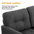thumbnail image 6 of Magic Union Convertible Sectional Sofa Couch for Living Room, L-Shaped Couch 3 Seats Sofas with Linen Fabric, Movable Ottoman Small Sofa Mid Century for Small Apartments, Living Room and Office,Gray, 6 of 8