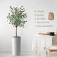 thumbnail image 3 of Artificial Tree in White Marble Effect Planter, Fake Eucalyptus Silk Tree for Indoor and Outdoor Home Decoration - 66" Overall Tall (Plant Pot Plus Tree), 3 of 5