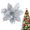 Silver, variant on Glitter Christmas Flowers Poinsettia Artificial Flower Christmas Wreath Christmas Tree Ornaments Artificial Flower Decorating Wreath Garland, Great for Wedding Holiday and Home Decor