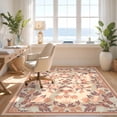 thumbnail image 3 of Design&I 2'x3' Ultra Soft Door Mat, Pink Boho Abstract Centerpiece Traditional Distressed Border None Fluffy Washable Easy Care Indoor rug for Bedside Entryway, 3 of 7