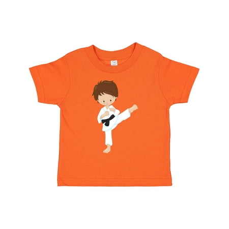 

Inktastic Karate Boy Cute Boy Brown Hair Black Belt Boys Toddler T-Shirt