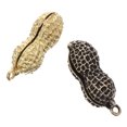 thumbnail image 2 of 2 Pcs Peanut Shape Keychain Pendant Keychain Hanging Ornament Copper Key Pendant, 2 of 9