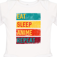 thumbnail image 4 of Inktastic Eat Sleep Anime Repeat Boys or Girls Long Sleeve Baby Bodysuit, 4 of 5