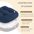 thumbnail image 3 of Chair Cushions for Dining Chairs Set of 4 Office Chair Cushion 18x18x3 Inches Kitchen Chair Pads Soft and Comfortable Seat Cushion with Ties and Non Slip Backing (Navy), 3 of 11
