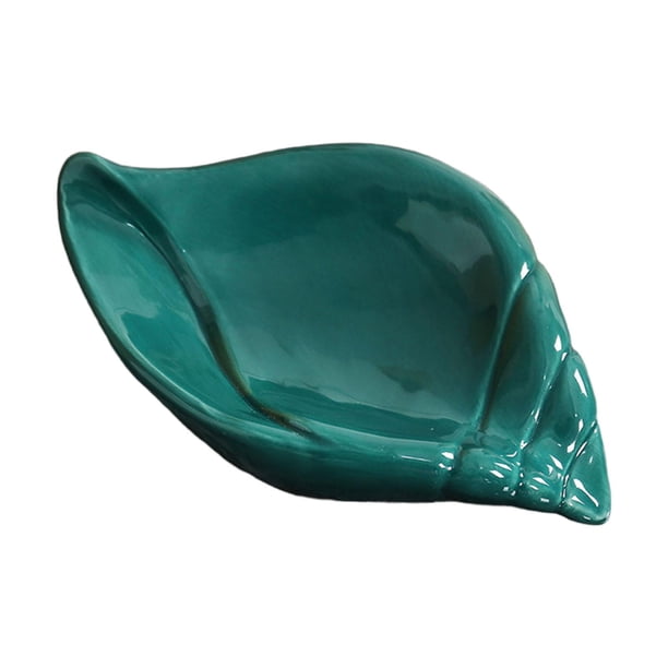 Jabonera decorativa con drenaje automático, fácil de usar, bandeja para jabón, plato para esponja Buccino verde