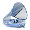 thumbnail image 1 of Baby Pool Float Non-Inflatable Solid Mambobaby Baby Swim Float Infant Pool Float with Canopy & Tail Toddler Pool Float with UPF 50+ Sun Protection for 3-24 Months Kids (Narwhals Light Blue), 1 of 9