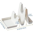 thumbnail image 3 of Greswe Pot Lid Holder Organizer, Plastic Wavy-Shape 2 Layers Pot Lid Stand Multifunction Kitchen Countertop Storage Rack for Pot Lids, Spoons, Cutting Board, 3 of 6