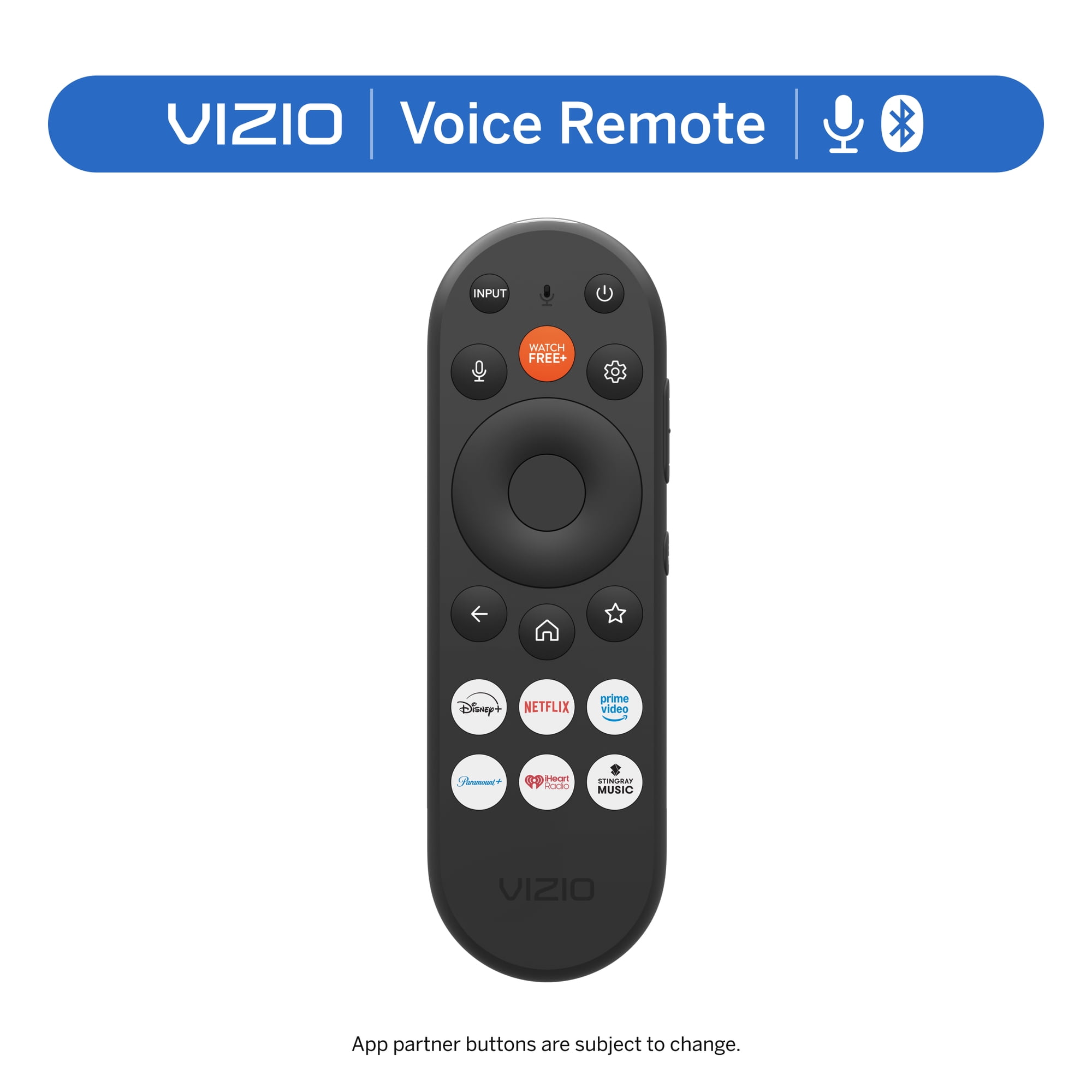 VIZIO TV Remote, Voice Control & Bluetooth Compatible, XRT290R