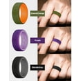 thumbnail image 6 of King Will Silicone Wedding Rings For Men Women, 3 Packs 8mm Wide 2.2mm Thick Viking Men Ring Tree of Life Rune Design Rubber Wedding Bands, Breathable Comfort Fit Size 13, 6 of 7