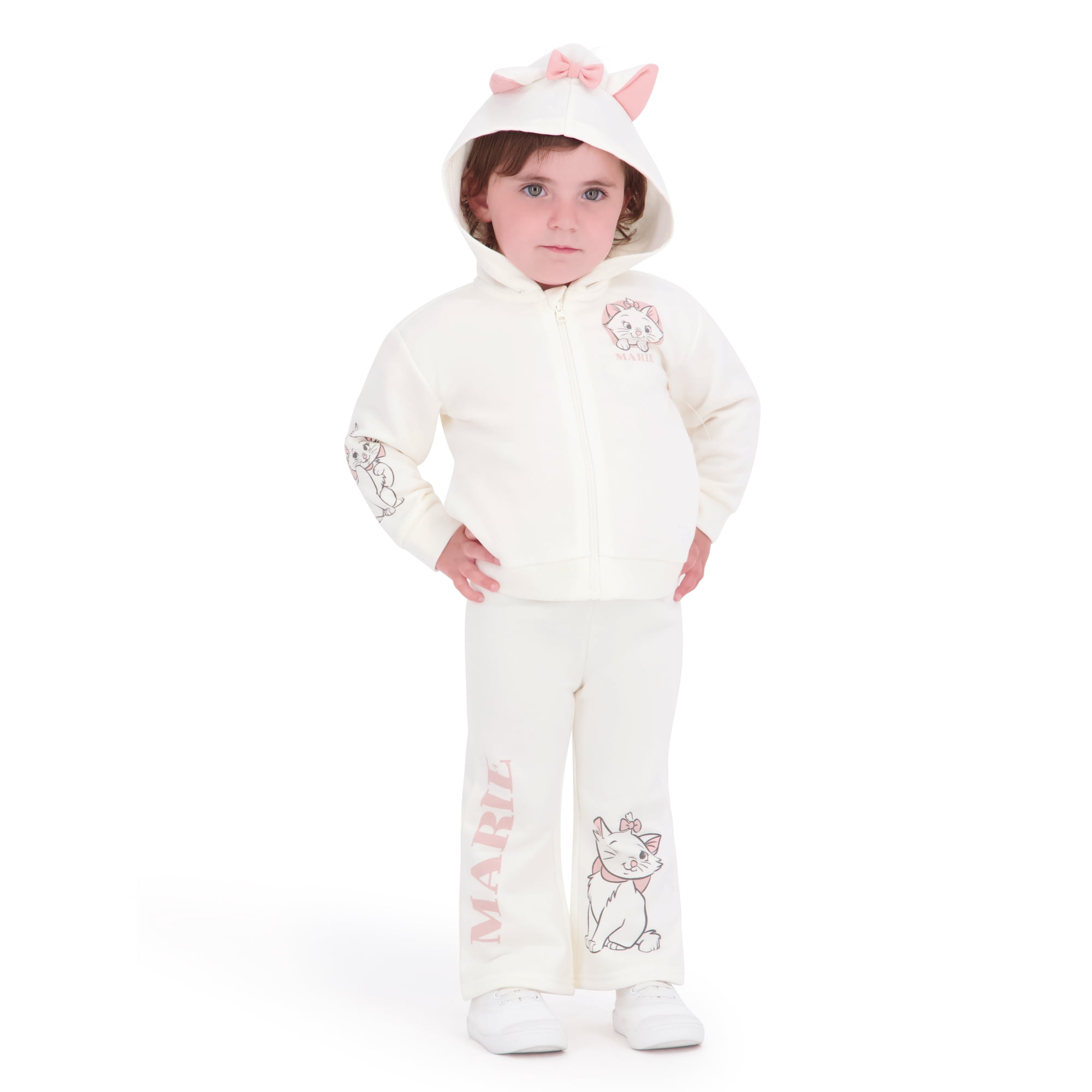 Marie The Aristocat Baby Girl 3 Piece Fleece Jogger Set, Sizes 0-24 Months
