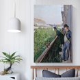 thumbnail image 5 of Gustave Caillebotte Balcony, Boulevard Haussmann Picture Print Wall Art Poster Painting Canvas Posters Artworks Gift Room Aesthetic 16x24inch(40x60cm), 5 of 6