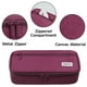 thumbnail image 3 of Estuche para lápices WEMATE, organizador de almacenamiento grande, lona morada y roja, 3 of 7