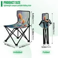 thumbnail image 3 of 600D Oxford Camping Chair Portable Foldable Chair Supports 220 lbs for Picnic, Fishing, Backpacking Watercolor Wildflowers Painting, 3 of 8