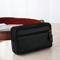 thumbnail image 4 of Xinyolin Men Vintage Faux Leather Fanny Pack Waist Bag Travel Hiking Phone Holder Purse, 4 of 7