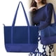 thumbnail image 1 of Bolsos de mano de mujer de gran capacidad, bolsas de hombro tipo Tote, cuero suave, azul, 1 of 6