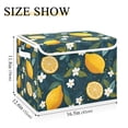 thumbnail image 5 of Yayeee Collapsible Cube Storage Bin with Lid Fabric Closet Decorative Basket with Handles, Green Lemons, 5 of 7