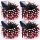 thumbnail image 1 of Luces solares navideñas EXF 400 LED 132 pies, paquete de 4 unidades, rojo/blanco, 1 of 7