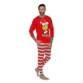 thumbnail image 2 of Family Christmas Pajamas Matching Sets, Loose Long Sleeved Pants With Round Neck Christmas Print Lounge Set,Pajamas (Men, L), 2 of 6