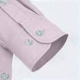thumbnail image 7 of Stamzod Mens Button Up Shirts Long Sleeve Dress Shirt Solid Color Turndown Work Shirts Business Casual Shirts for Men Pink D XXXL, 7 of 7