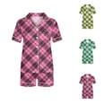 thumbnail image 6 of Boys Girls Silk Pajamas Short Sleeve Sleepwear Button Down Top and Shorts Night Time Casual 2 Piece Pjs Matching Set, 6 of 6