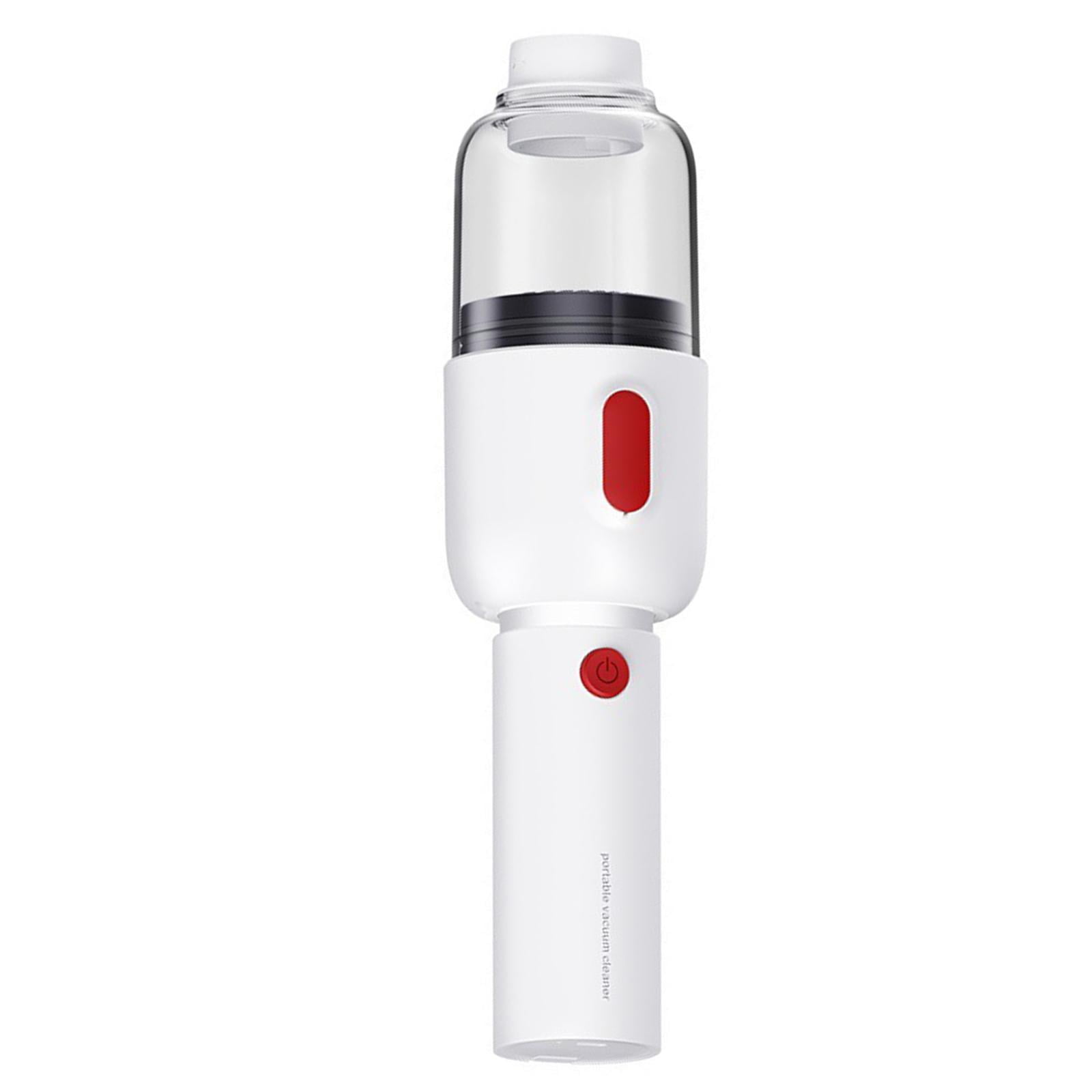 Car Vacuum Cleaner Rechargeable USB Handheld 3200PA Duster Powerful Suction Fast Charge High Power for Desktop , White