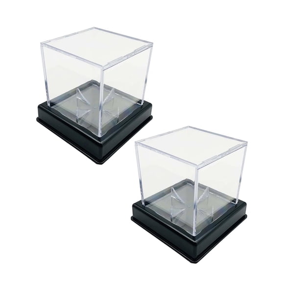 2 soportes transparentes para pelotas de béisbol, caja de exhibición de acrílico para pelotas de béisbol, vitrina para hombres y mujeres, protector