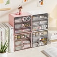 thumbnail image 3 of Caja de almacenamiento de escritorio, cesta transparente de acrílico para cosméticos, cajón para mascarillas de dormitorio, caja organizadora, estante de almacenamiento para bocadillos y artículos, 3 of 6