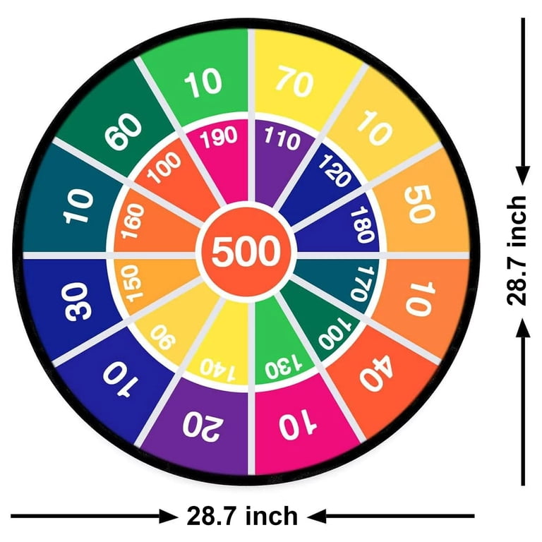 Rirool Kids Dartboard Set, 28.3 Inch Hook and Loop Target photo 3