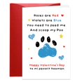 thumbnail image 1 of Tarjeta de San Valentín BDDYYI divertida para perro, papá y mamá con sobre, 1 of 7
