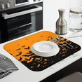 thumbnail image 3 of Halloween Bat Silhouette Pattern Dish Drying Mat for Kitchen 1 Pack, Ultra Absorbent Microfiber Dishes Drainer Mats,16x18in(41x46cm), 3 of 6