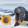 thumbnail image 5 of HEYANN Winter Trapper Hat,Wool Faux Fur Aviator Ski Trapper Trooper Pilot Snow Eskimo Hat with Ear Flaps for Men & Women, 5 of 7