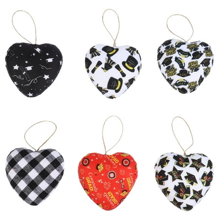 

OUNONA 6pcs Graduation Themed Love Pendants Cloth Graduation Scene Party Ornaments