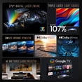 thumbnail image 5 of Hisense 120L9H Laser TV Trichroma Ultra Short Throw Projector with 120 ALR Cinema Screen, 4K UHD, 3000 ANSI Lumens, Dolby Vision & Atmos, HDR10, Google TV, Netflix, 5 of 5