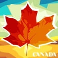 thumbnail image 3 of Villa, Mlli 12x12 Black Modern Framed Museum Art Print Titled - Geo Maple Leaf Canada, 3 of 5