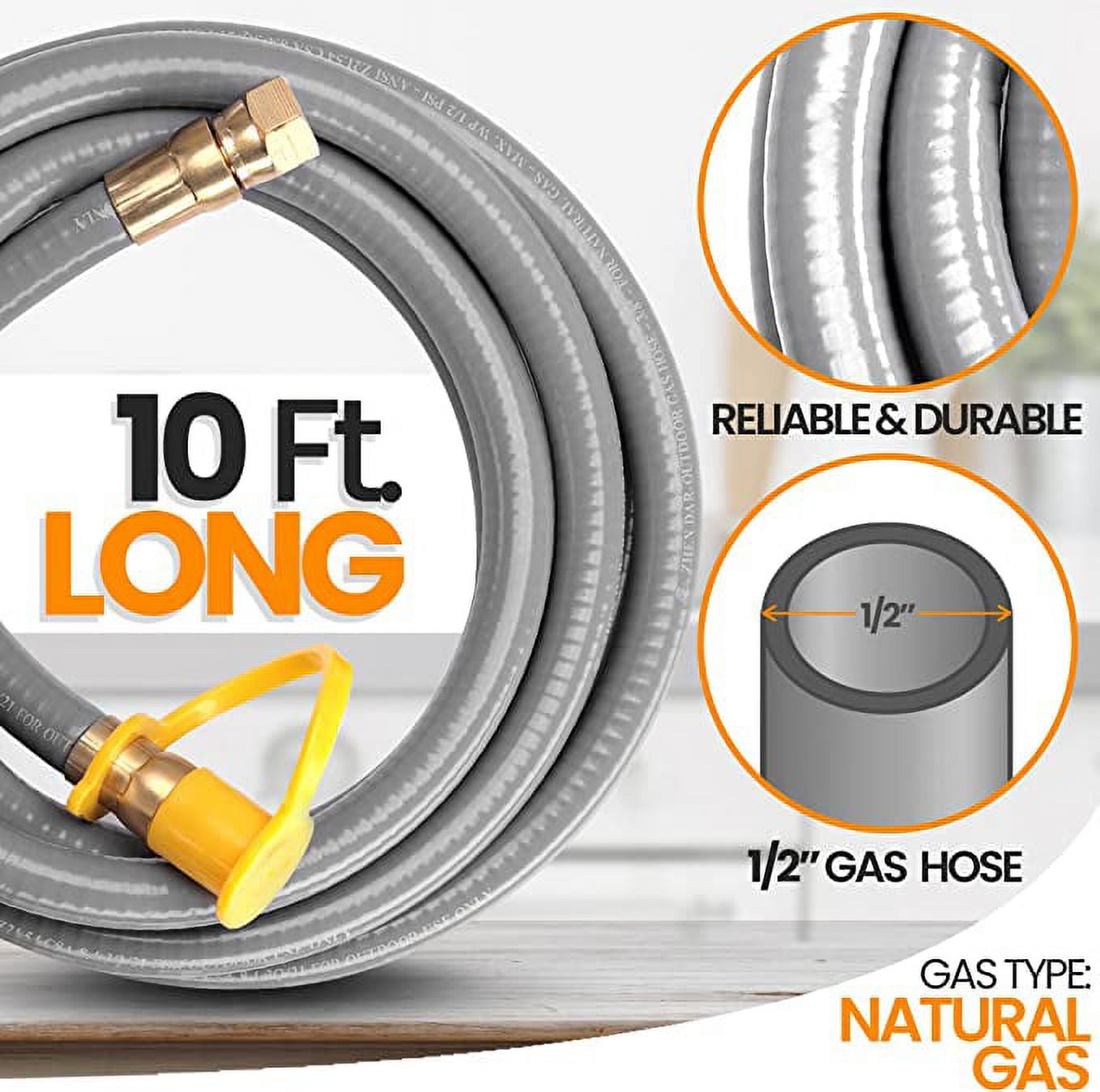 SereneLifeHome SLNATGSR26 SereneLife Natural Gas Hose