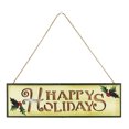 thumbnail image 1 of Inteprter Letrero de madera, luz LED de Navidad, colgador de saludo para Festival, suministros de decoración de ventanas, colgante para puerta, patio, Kits de decoración para fiestas Tipo 1 Inteprter HA063965-01, 1 of 6