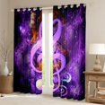 thumbnail image 2 of Homewish Musical Notes Black Out Curtains for Female Men Adults,Abstract Gradient Curtains Pack of 2 (42x63 Each),Music Theme Bedroom Curtains,Ultra Soft Home Decor, 2 of 6