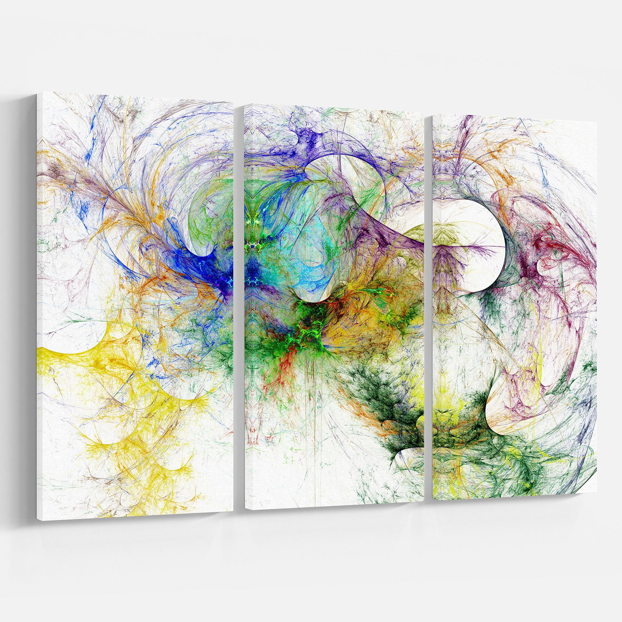 Designart 'Wings of Angels Purple ' Abstract Canvas art print