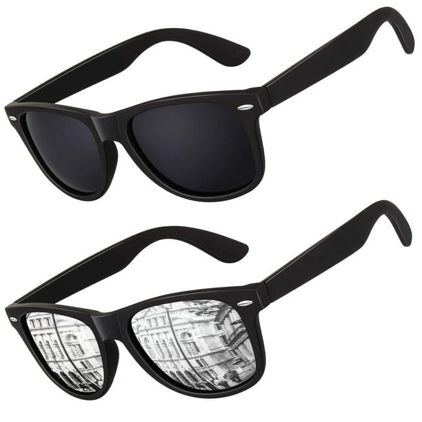 LINVO Gafas de sol polarizadas para hombres Gafas de sol de conducción Sombras Diseño de estilo retro de los años 80 Cuadrado