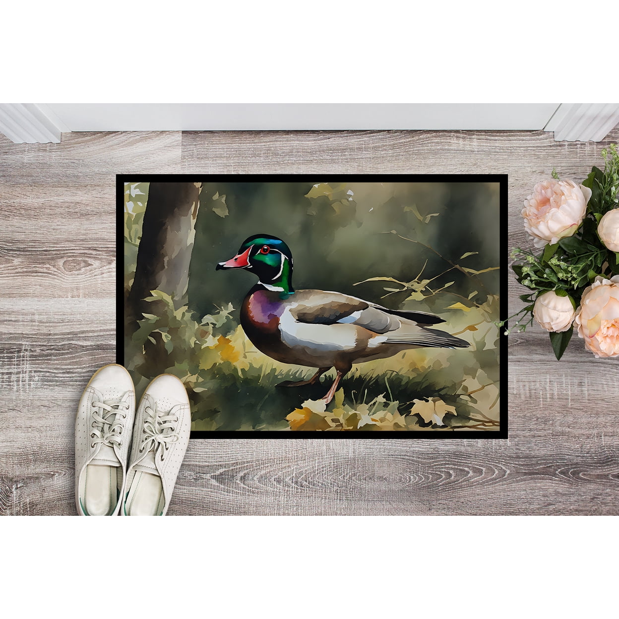 Carolines Treasures DAC3282MAT 18 x 27 in. Unisex Wood Duck Doormat