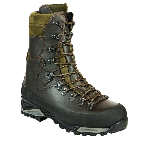 Schnee's Granite High Country Leather Hiking Boots, Waterproof, Durable Traction Sole, Olive/Brown (SH-GR-6-M/YUKLOD-10.5-W)