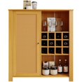 thumbnail image 1 of Sideboard Cabinet, Accent Storage Cabinet with Adjustable Shelves, Wine Rack for Home, Kitchen, Dining Room - SMT-WR034OAK, 1 of 5