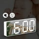thumbnail image 4 of Naiovety Reloj despertador Digital de estilo único ABS para dormitorio y oficina cronometraje preciso funciones múltiples Electrodomésticos Superficie del espejo-Blanco, 4 of 6