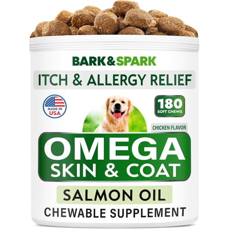 UPC: 0730167978231 | Omega 3 for Dogs – 180 Fish Oil Chews for Dog Shedding  Skin Allergy  Itch Relief  Hot Spots Treatment – Joint Health – Skin and Coat Supplement – EPA & DHA Fatty Acids – Salmon Oil