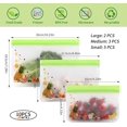 thumbnail image 2 of 10 Pcs Sac de Congélation Réutilisable, Sacs en Silicone Réutilisables pour Conserver Légumes, Fruits Viande, Poisson et Pain, 2 of 5