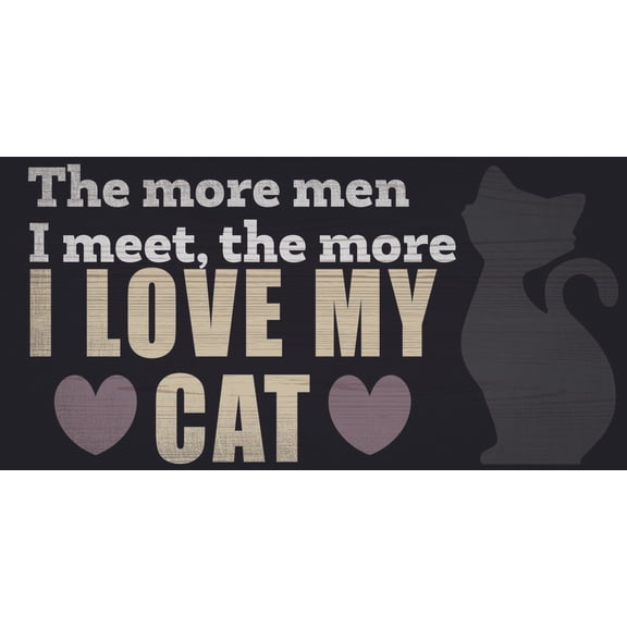 Pet Sign Wood I Love My Cat 10"x5" - Special Order