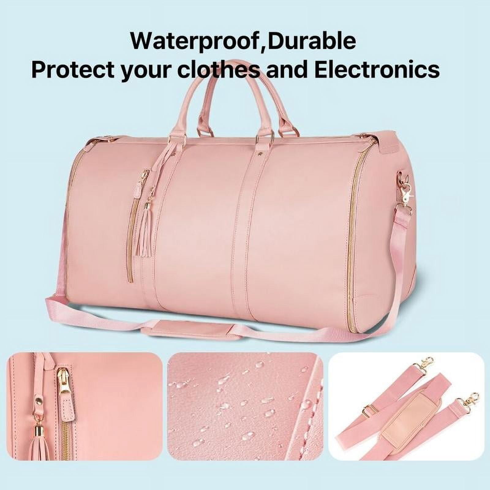 Lefame Travel Duffle Bag with Garment & Shoe Compartment, Carry On Weekender Bag for Women & Men, Airline Approved Personal Item, Waterproof Overnight Gym Hospital Bag