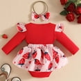 thumbnail image 7 of Zshosam Baby Girl Costume Outfit Clothes Toddler Baby Girl Long Sleeve Romper with Tulle Skirt Set Size 3 6 Months,(Red 3-6 Months), 7 of 7