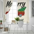 thumbnail image 5 of Fsddascl Merry Christmas Blackout Curtains for Bedroom/Living Room, Thermal Insulated Kitchen Curtains, Red Black Plaid Truck Xmas Tree Winter Grommet Darkening Window Treatment Drapes 27.5"x39"x2, 5 of 6