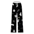 thumbnail image 5 of Halloween Pajama Pants Women Pumpkin Skull Ghost Print Pajamas Cute Funny PJ's Women's Jammies PJs, 5 of 5
